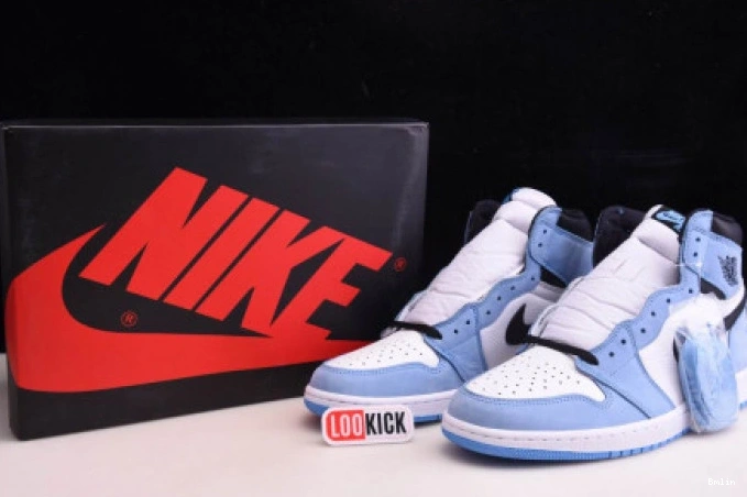 Bmlin shoes AIR JORDAN HIGH RETRO WHITE 1 BLACK 555088-134 UNIVERSITY BLUE 0725